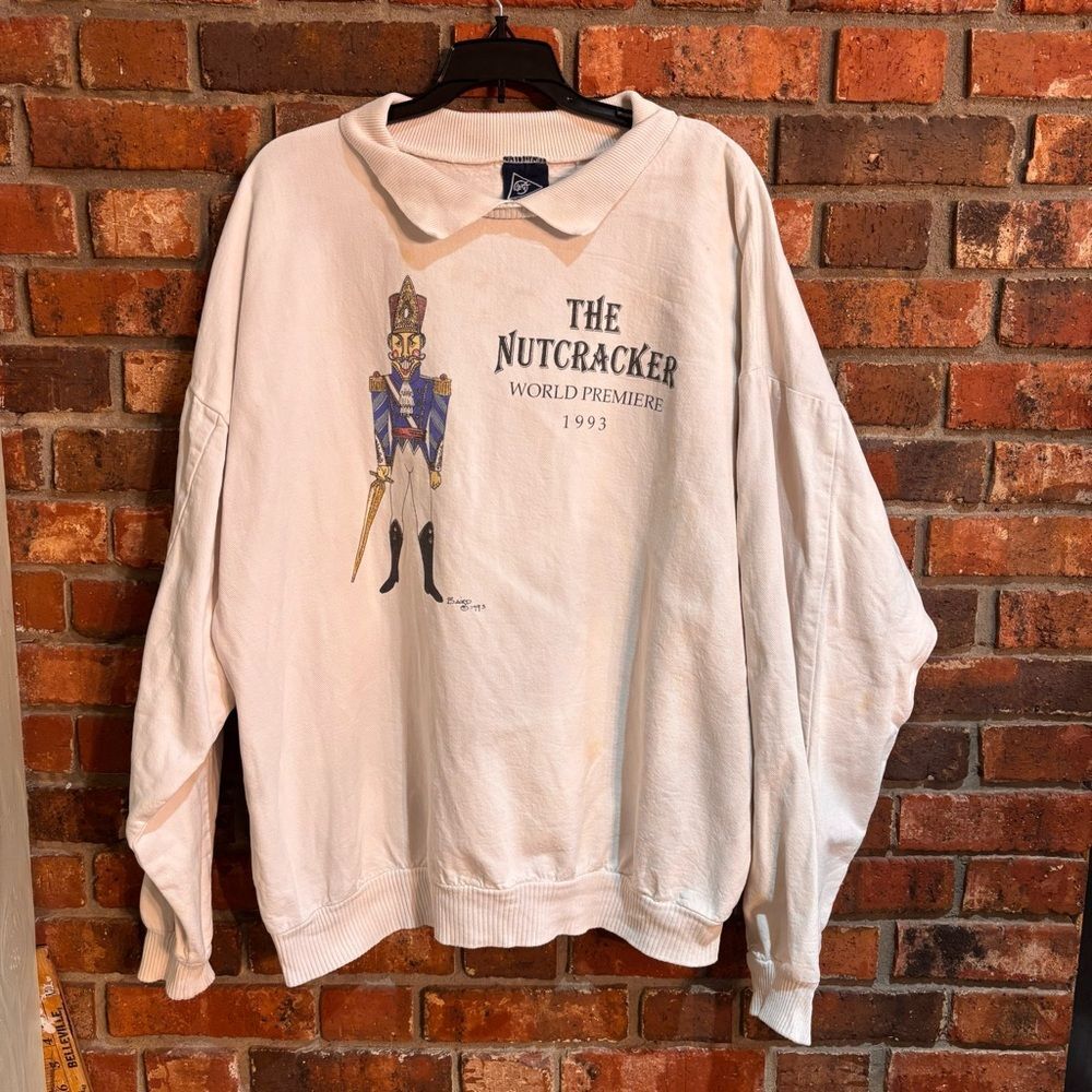 Wek The World mens vintage 1993 The Nutcracker collard pullover sweatshirt 2X